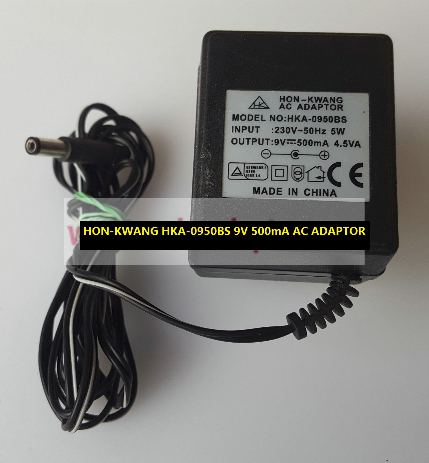 *Brand New* HON-KWANG HKA-0950BS UK PLUG 9V 500mA AC ADAPTOR
